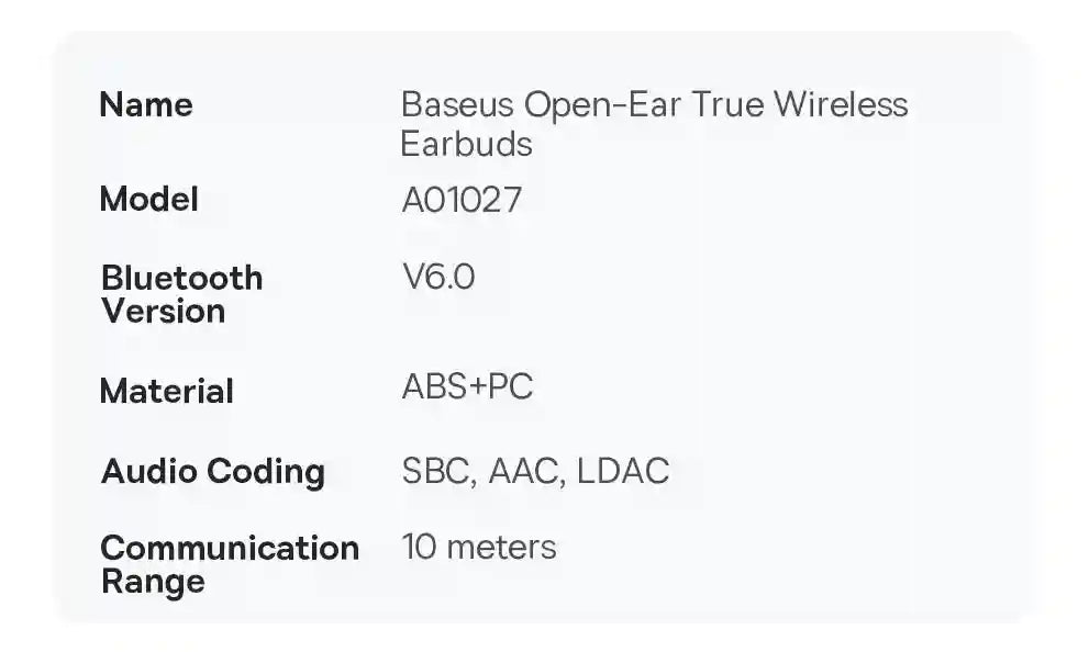 Wireless Sport Earbuds: Bluetooth 5.4 Hi-Res Open-Ear Headphones Tidesmit