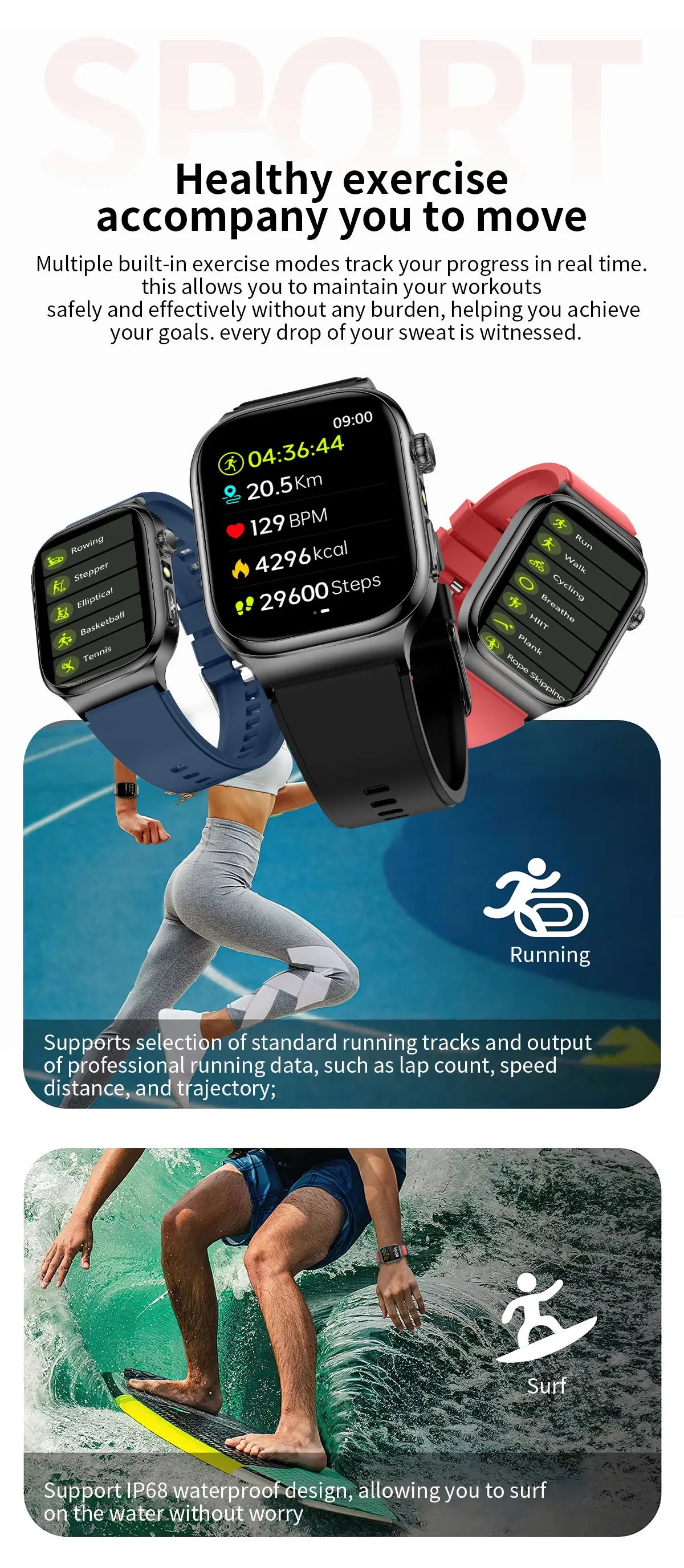 2026 New ECG Heart Health Analysis Smart Watch Accurate Uric Acid Blood Pressure Body Fat Five organ Fitness Health Smart Watch