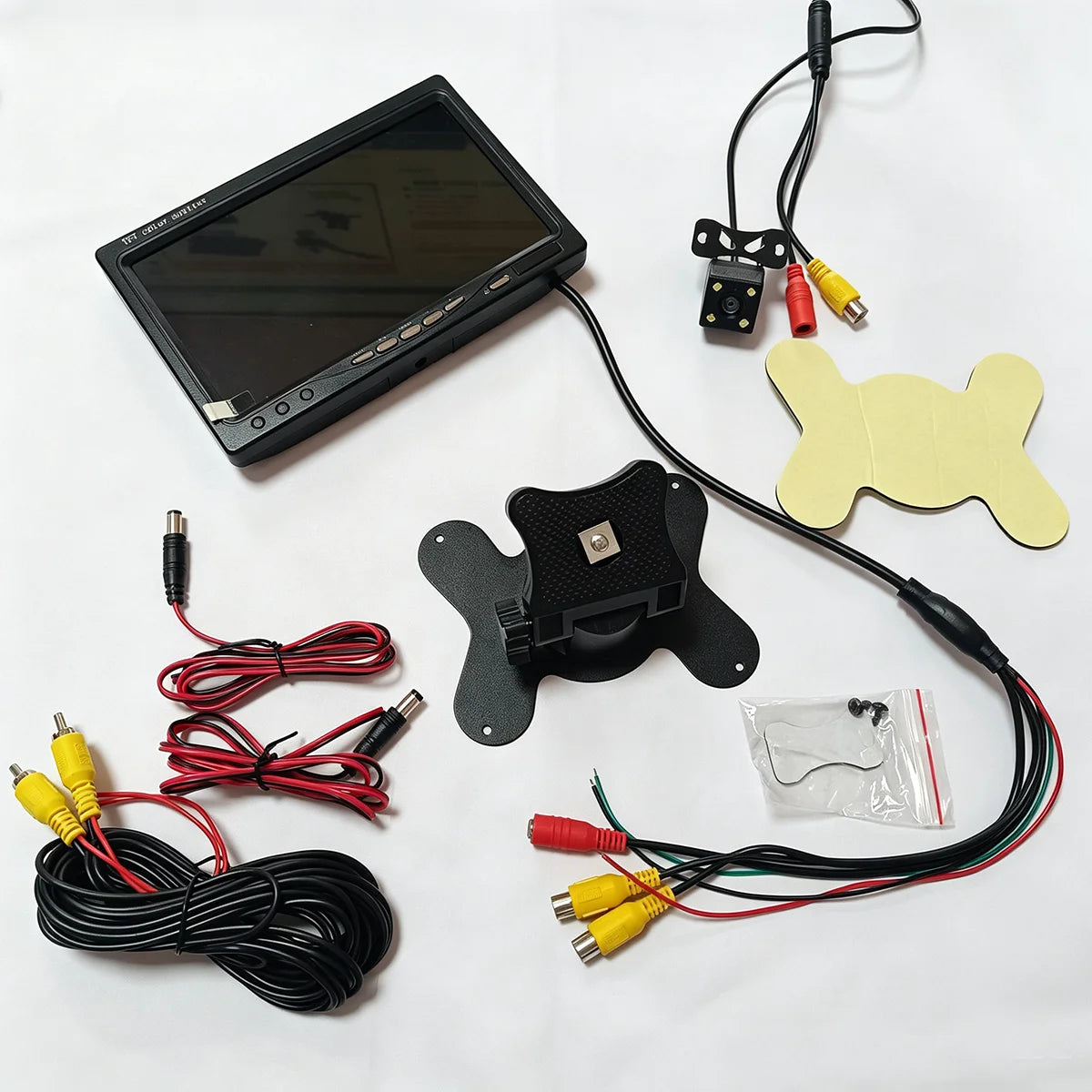 Car Reversing Image, 7-Inch 12-24V Desktop CVBS Monitor - Supports V1/V2 Dual Video Input, Rear View Ruler Camera - Night Vision