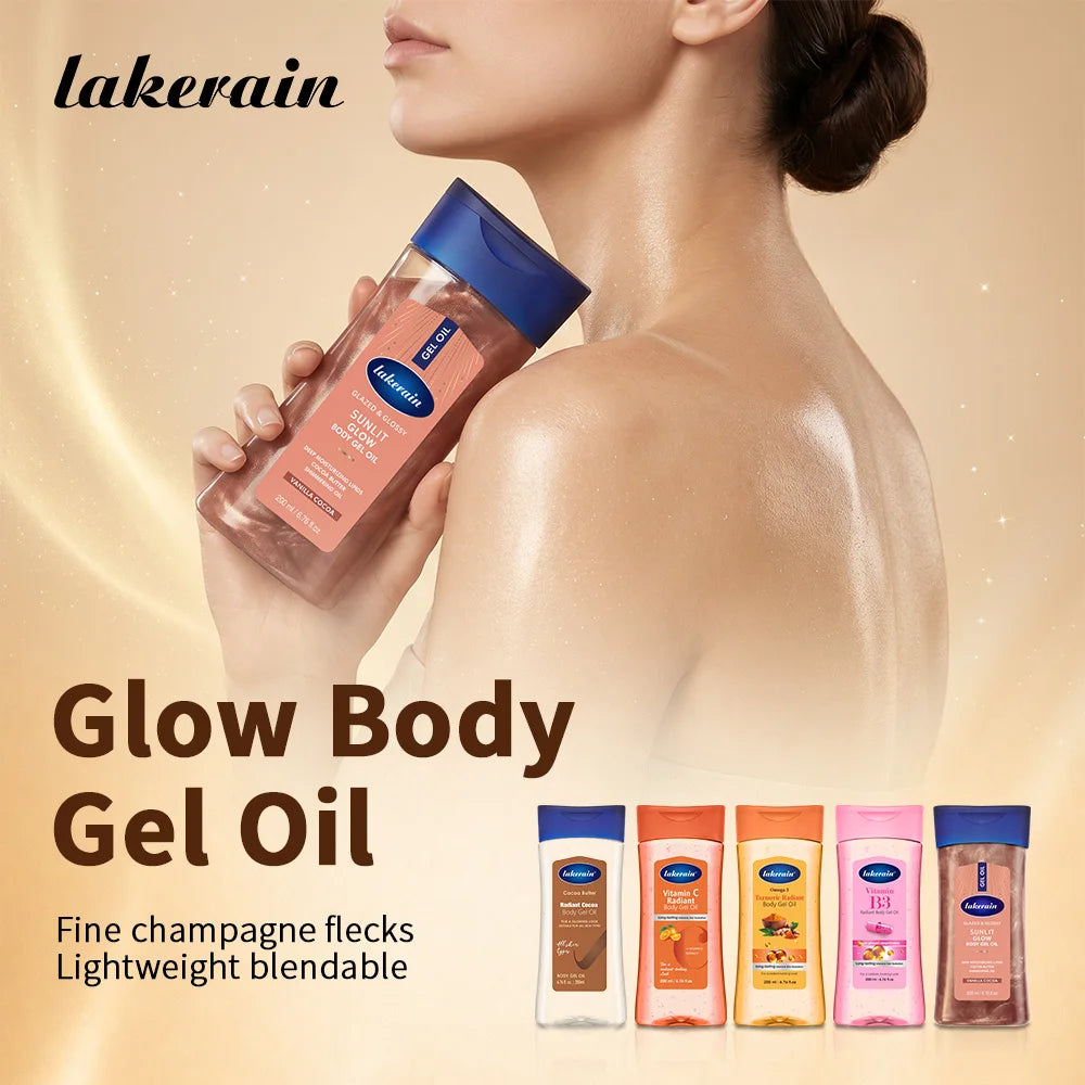 Vanilla Cocoa Vitamin B3 Body Gel Oil Ultra Hydrating Glow Skincare Nourish Soft Smooth Dry Skin Body Oil For All Skin Types
