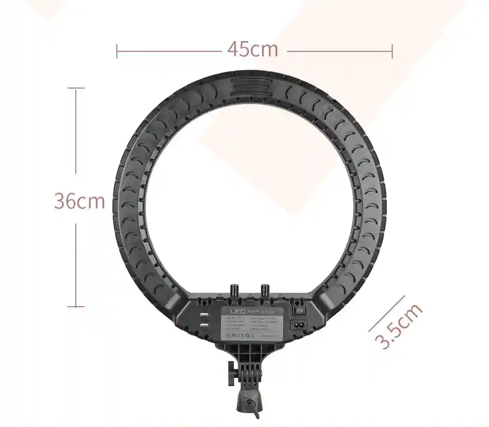 18 Inch LED Ring Light with Adjustable Tripod for Content Creation Tidesmit
