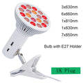 54W Red LED Light Therapy Bulb 630nm 660nm 810nm 830nm 850nm Infrared Light Bulb E27 Red Light