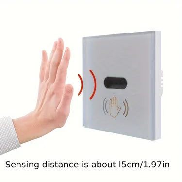 Infrared Sensor Wall Switch Touchless Smart Glass Panel 110V-220V Tidesmit