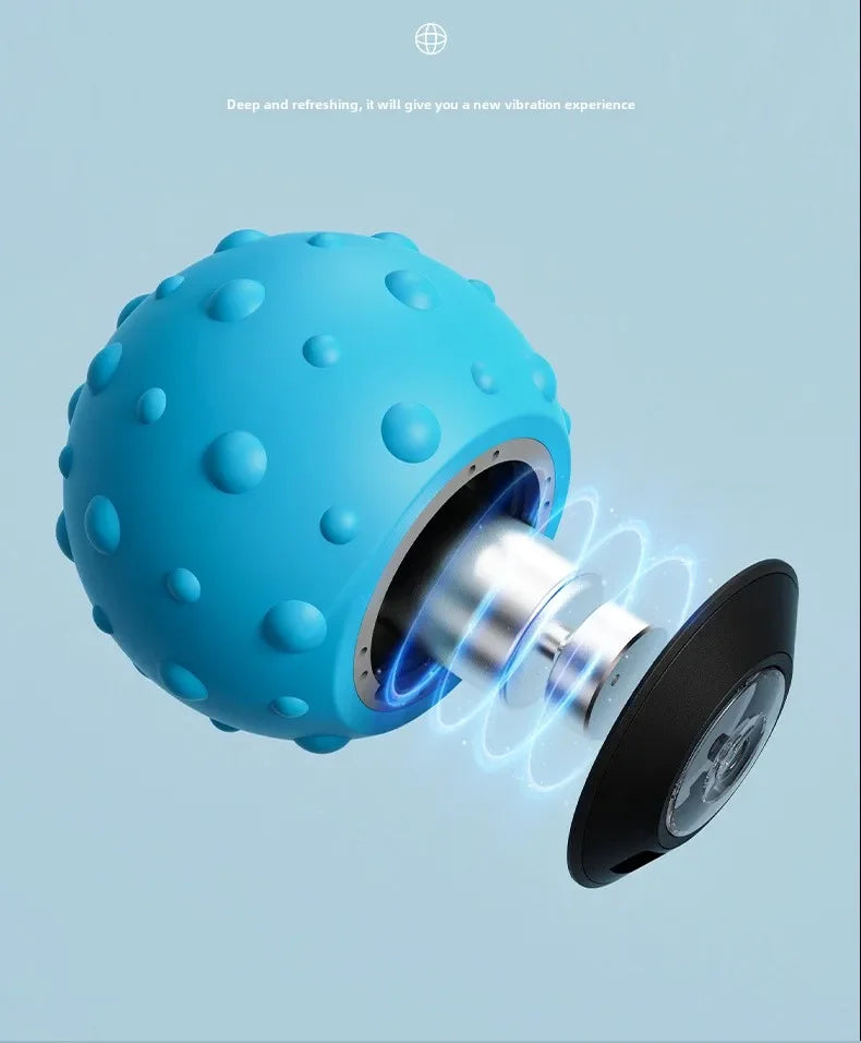 Vibrating Massage Ball for Muscle Recovery - Portable Therapy Tool Relaxation Treatment Tidesmit