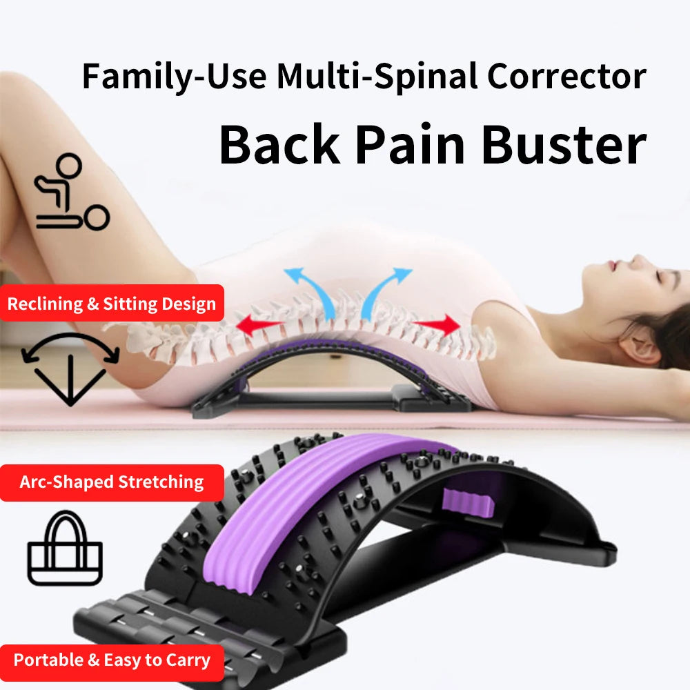 Adjustable Back Stretcher Lumbar Support Massager for Muscle Relief Massage Chairs Tidesmit