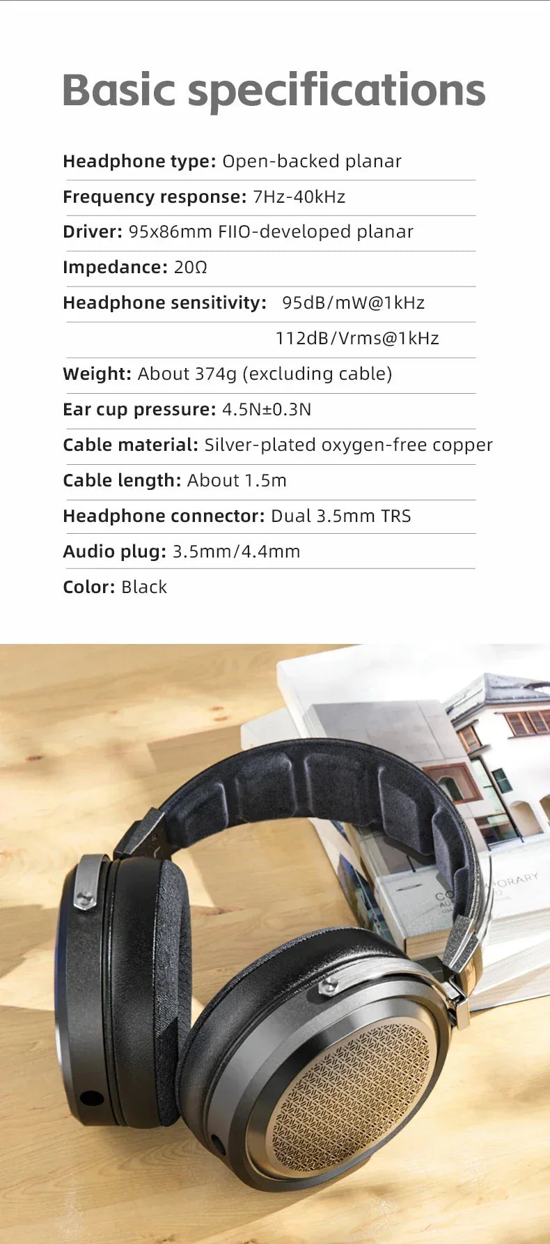 FiiO FT1 Pro Planar Magnetic Headphones Hi-Res Audio | Tidesmit Tidesmit