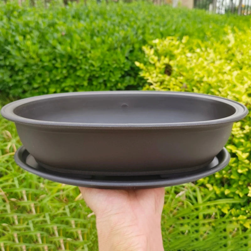 Garden Landscape Bonsai Tray Square Rectangular Flowerpot Succulent Plant Flowerpot Bonsai Pot Small Potted Gardening Supplies
