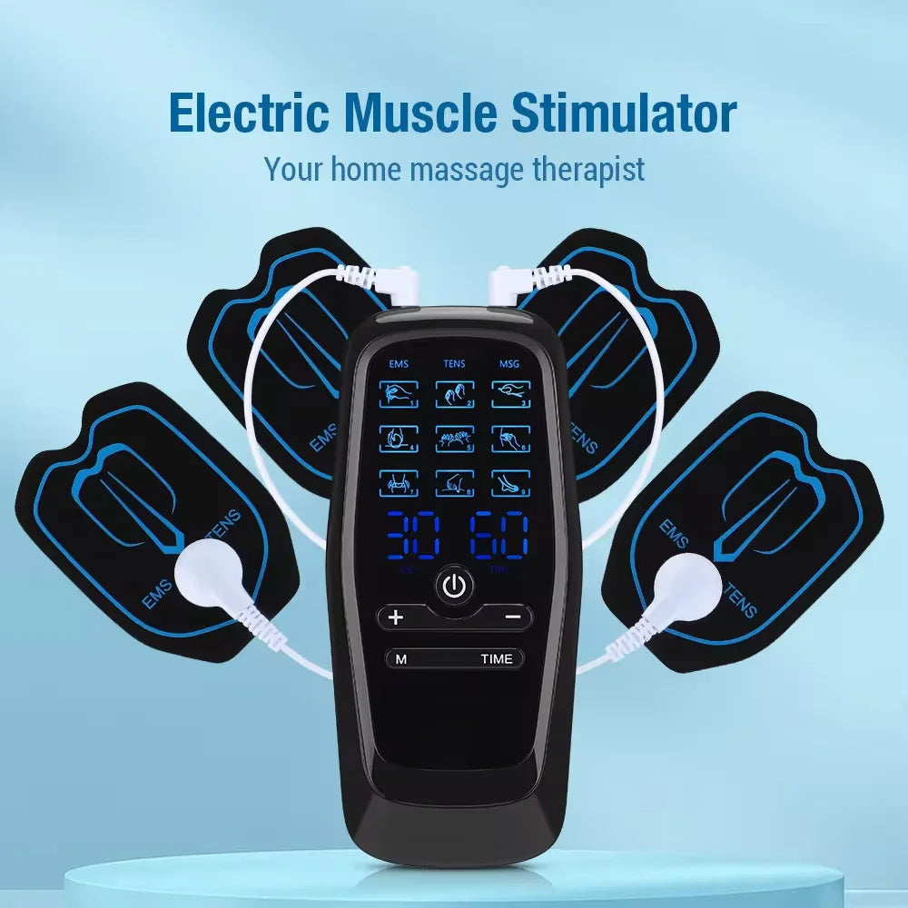 TENS Muscle Stimulator: Portable Electric Massager for Muscle Relief Body Shaping Massage Equipment Tidesmit
