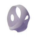 Light purple, soft-textured V-line face shaper mask with ear cutouts, isolated on a white background.