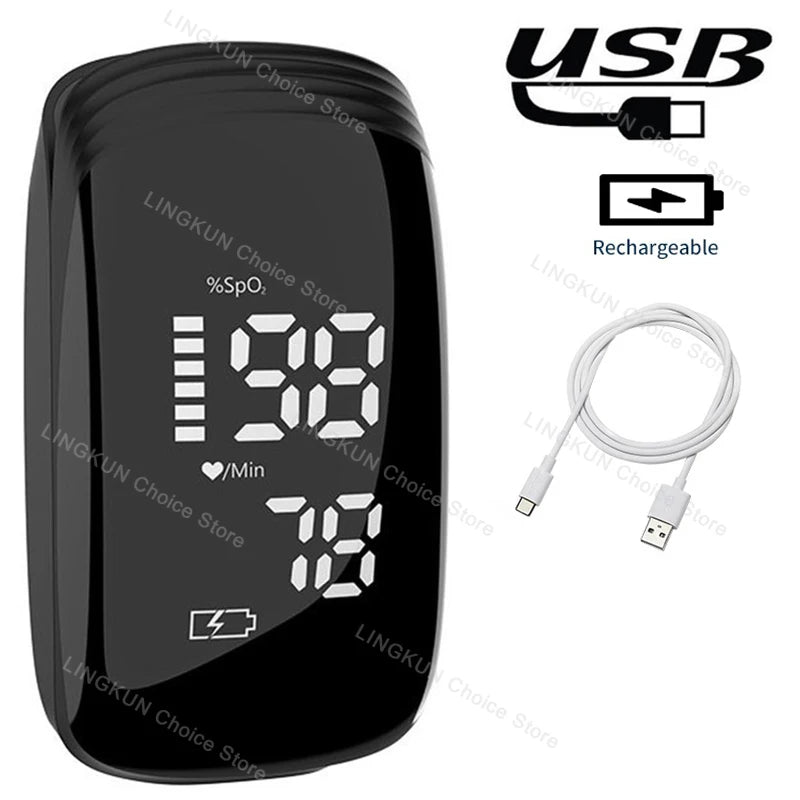 Medcial Forehead Thermometer Fingertip Pulse Oximeter Monitor Blood Oxygen Saturation Meter Pulse Oximeter USB Rechargeale