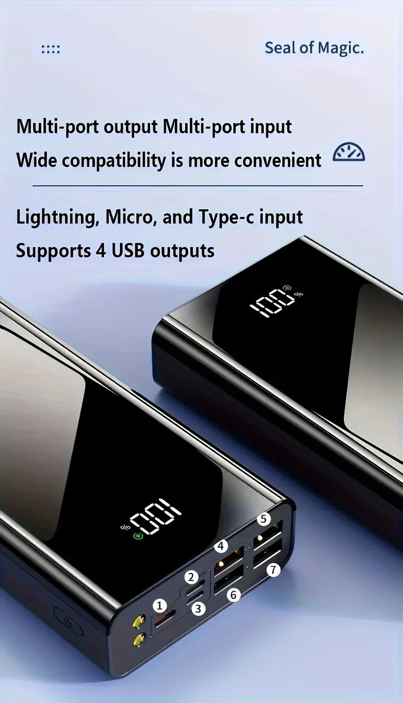 Portable Charger 100000mAh Power Bank with 4 USB Ports and PD Tidesmit