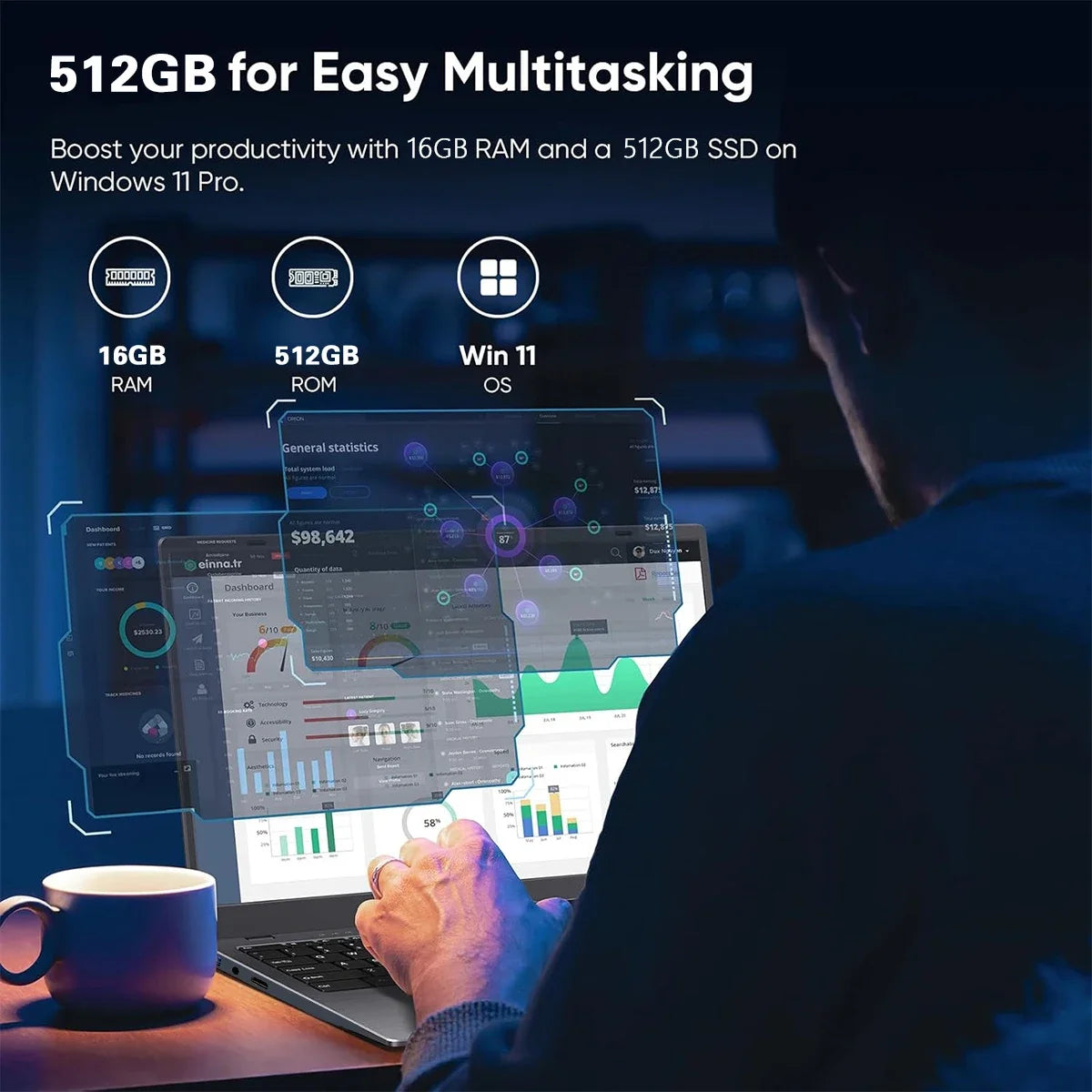 2026 14.1" Intel Core I9 10980HK Laptop Computer Windows 11 Pro 16GB 32GB DDR4 1TB SSD Notebook PC Portable Laptops Gaming