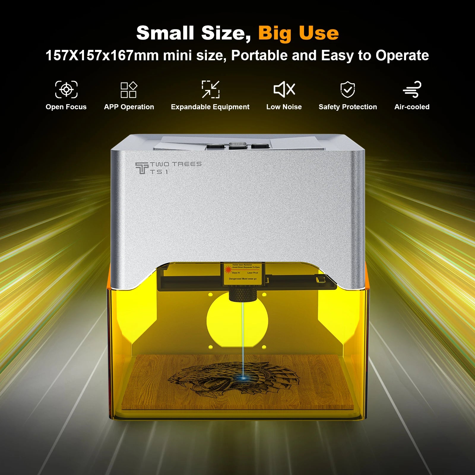 Twotrees TS1 Laser Engraver 3000mw Bluetooth Upgrade Version Mini Laser Engraving Marking Machine Mark Woodworking Machines