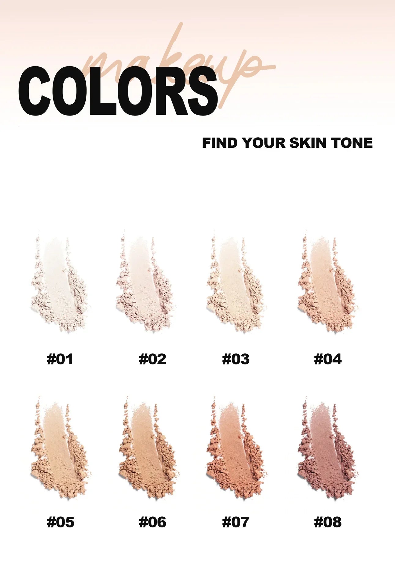 Tidesmit 8 color matte pressed powder with oil control and full coverage for long lasting face makeup finish
