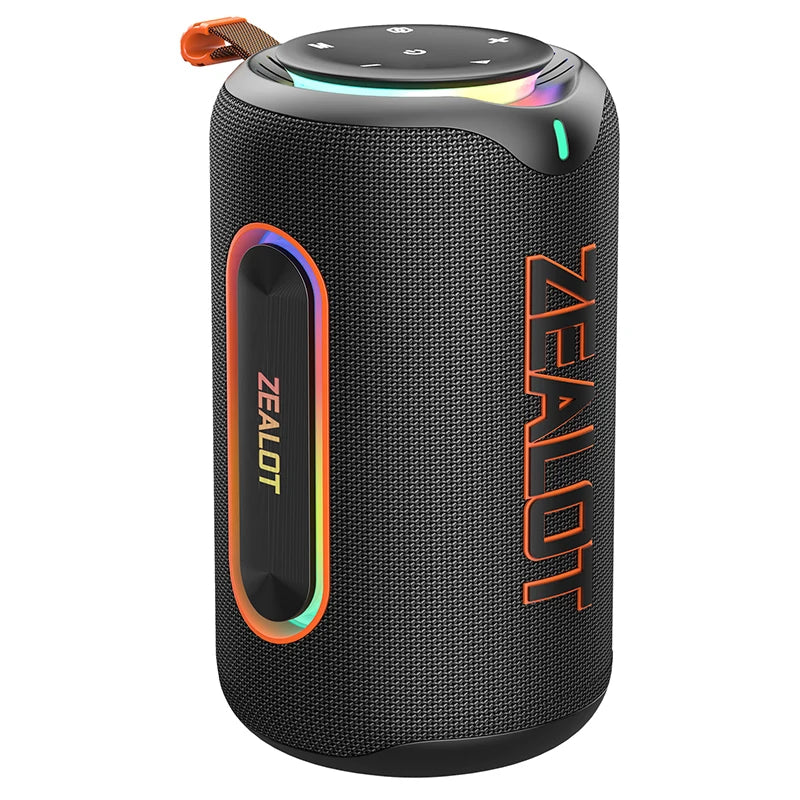 ZEALOT-MP1 60W Wireless Speakers,RGB Light,30 Hours Playtime,, Waterproof IPX 6,Wireless Speaker, Dual Pairing, 8000mAh Battery.