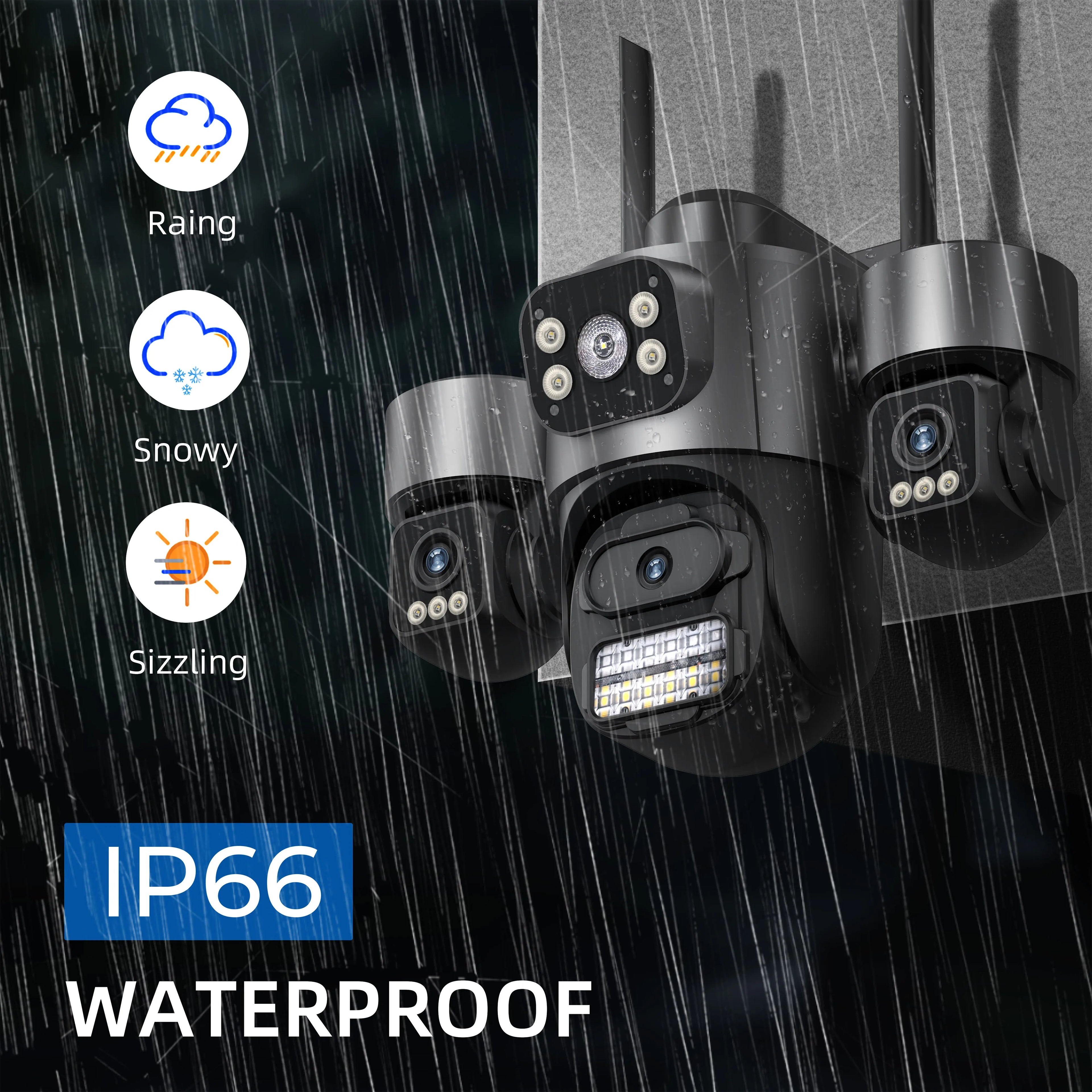 15MP Security Camera iCsee 3-HD Screens Auto Tracking WiFi IP CameraOutdoor CCTV Color Night Vision 2-Way Audio Surveillance Cam