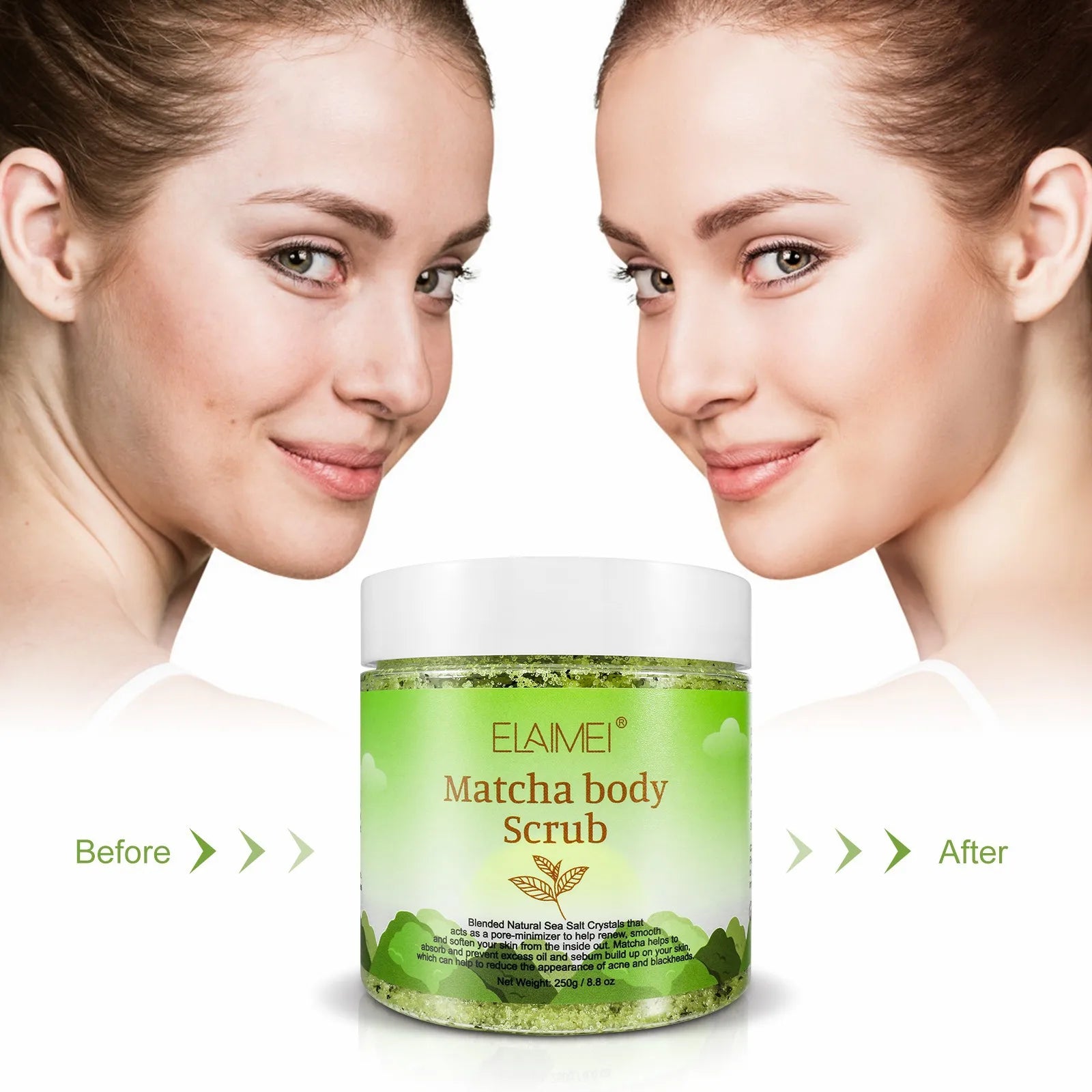 Matcha Body Scrub - Anti-Oxidant Skin Exfoliator by Tidesmit Scrubs Treatments Tidesmit