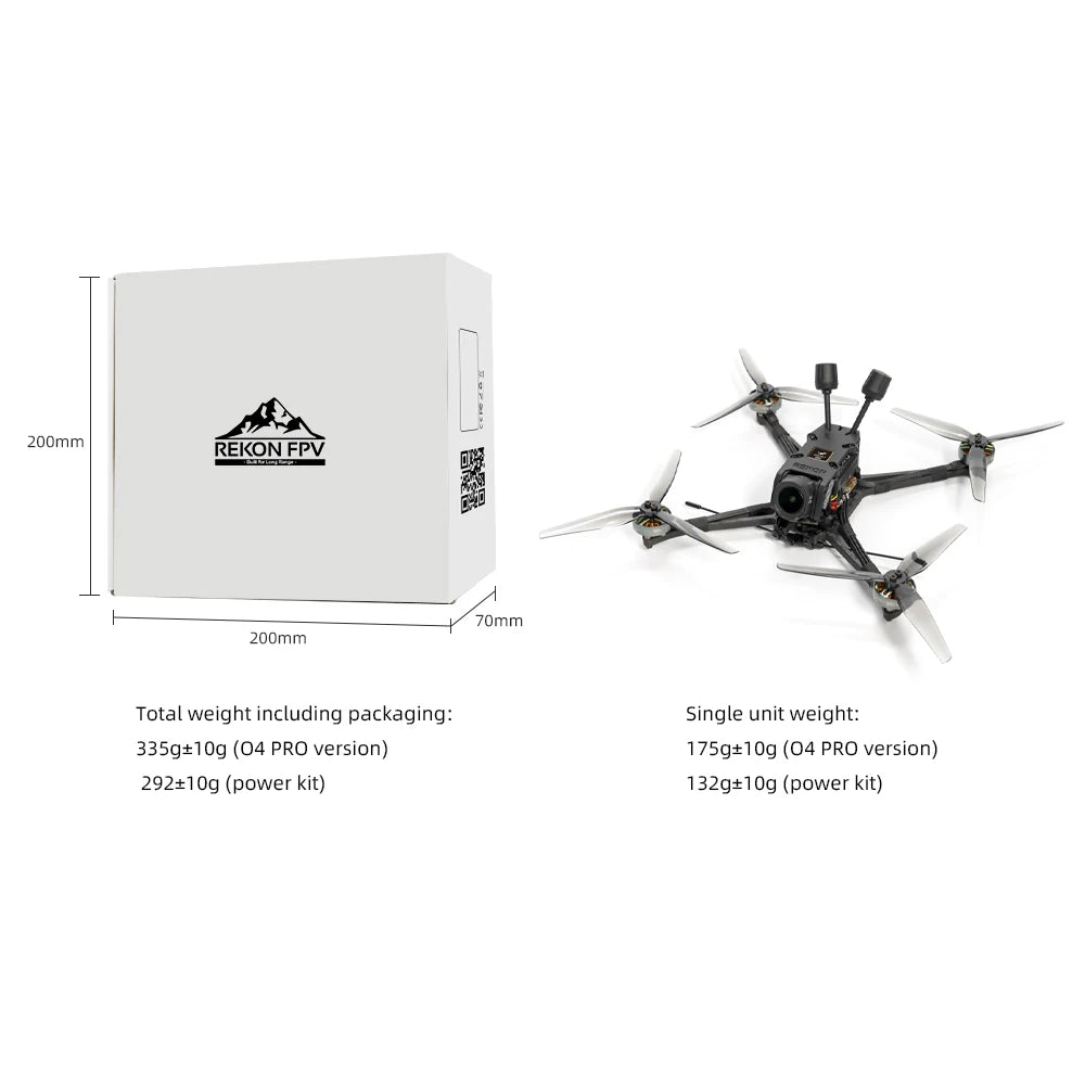 Rekon5 LITE Long Range FPV Drone - O4 Pro ELRS 4K System Tidesmit