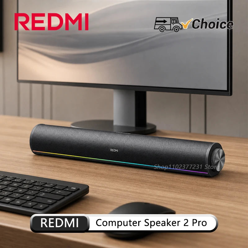 NEW Mijia REDMI Computer Speaker 2 Pro Four-Unit Two-Channel Stereo RGB Ambient Light Bluetooth 5.0 Built-in Microphone