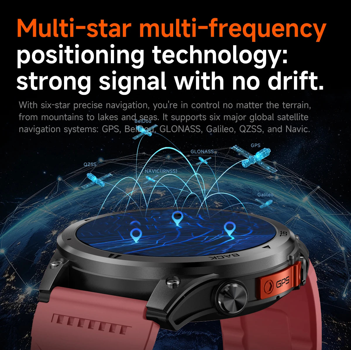 LIGE 2026 New GPS Path Smart Watch 530mAh Battery IP68 Waterproof Sports Run Tracker BT Call Outdoor Compass Military Smartwatch