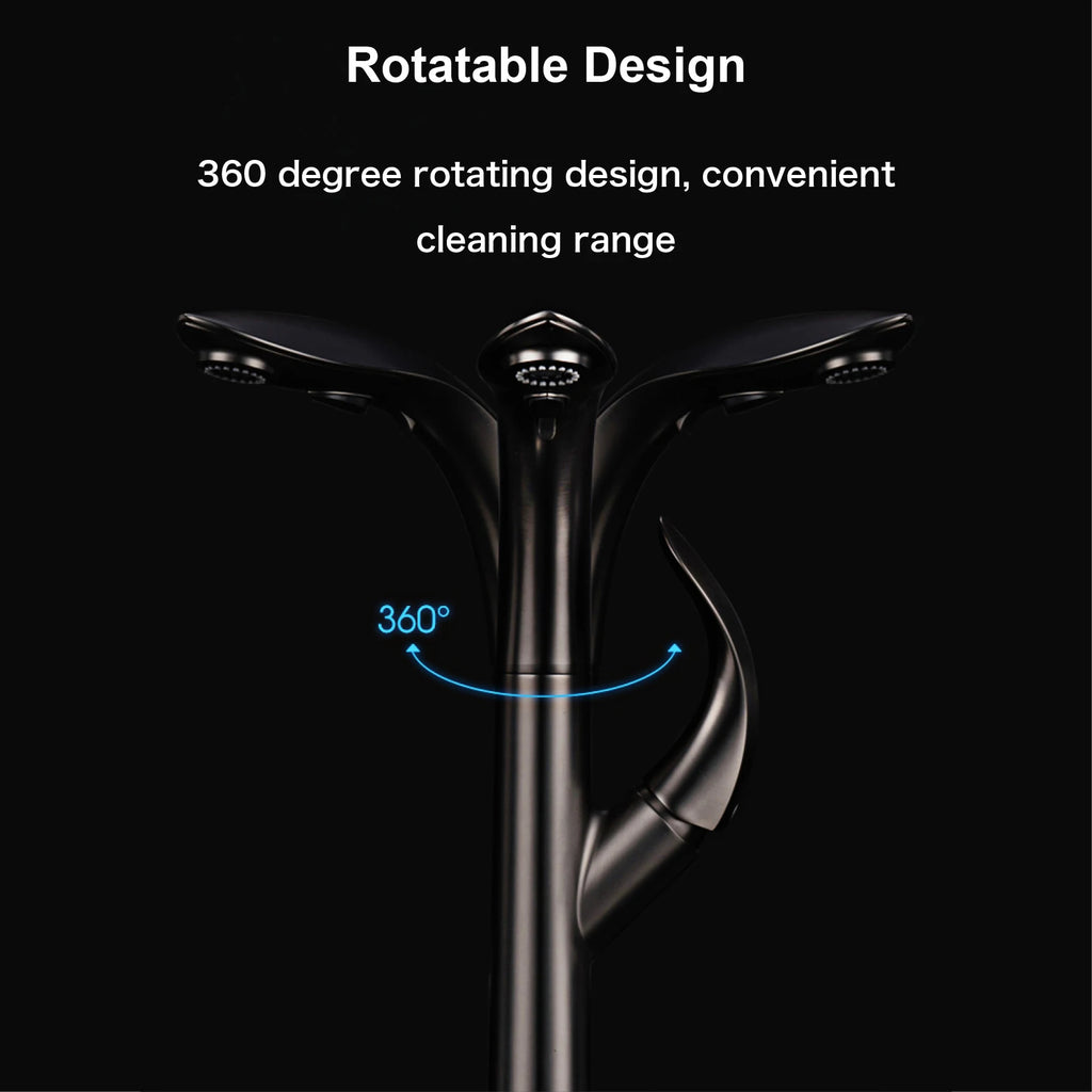 Luxury Brass Gold Touch Switch Kitchen Faucet Pull-Out Design 1 Hole Single Handle Hot and Cold Water Sink 2 Function Mixer