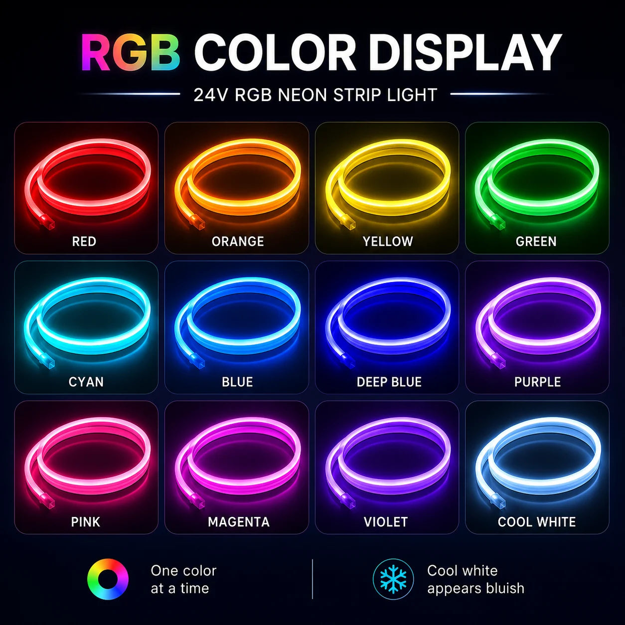 RGB Neon Light LED Rope Light Waterproof APP Remote Control Music Sync 24V Flexible DIY Silicone Strip Light for Indoor Outdoor