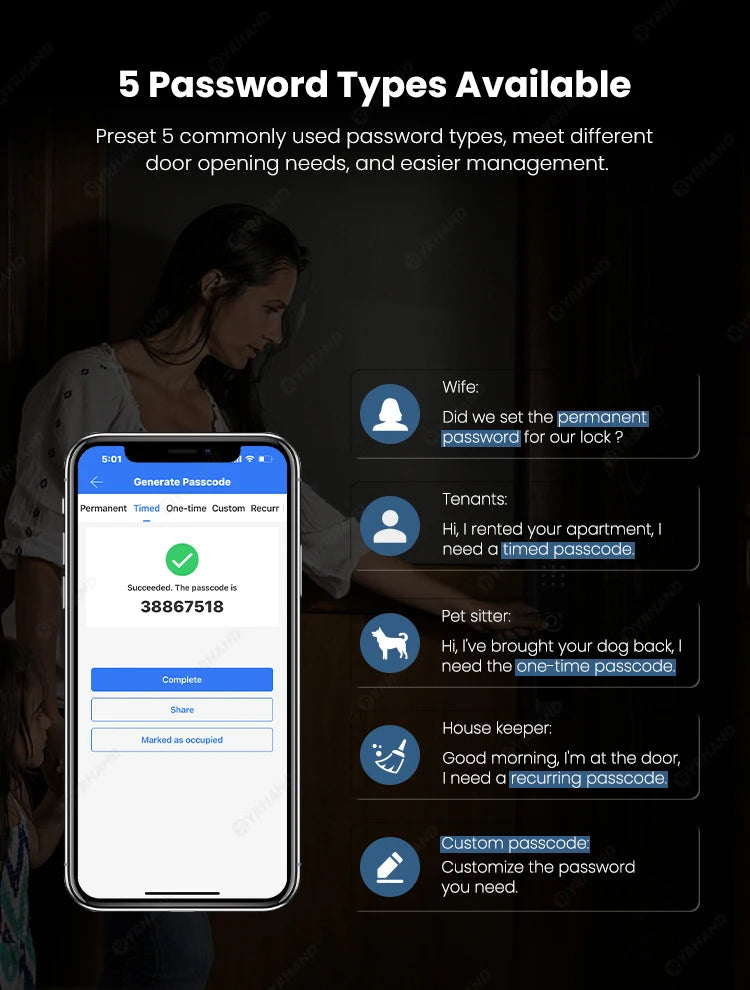 3D Face Recognition Digital Door Camera Fingerprint cerradura inteligente Electronic Smart Door Lock For Home