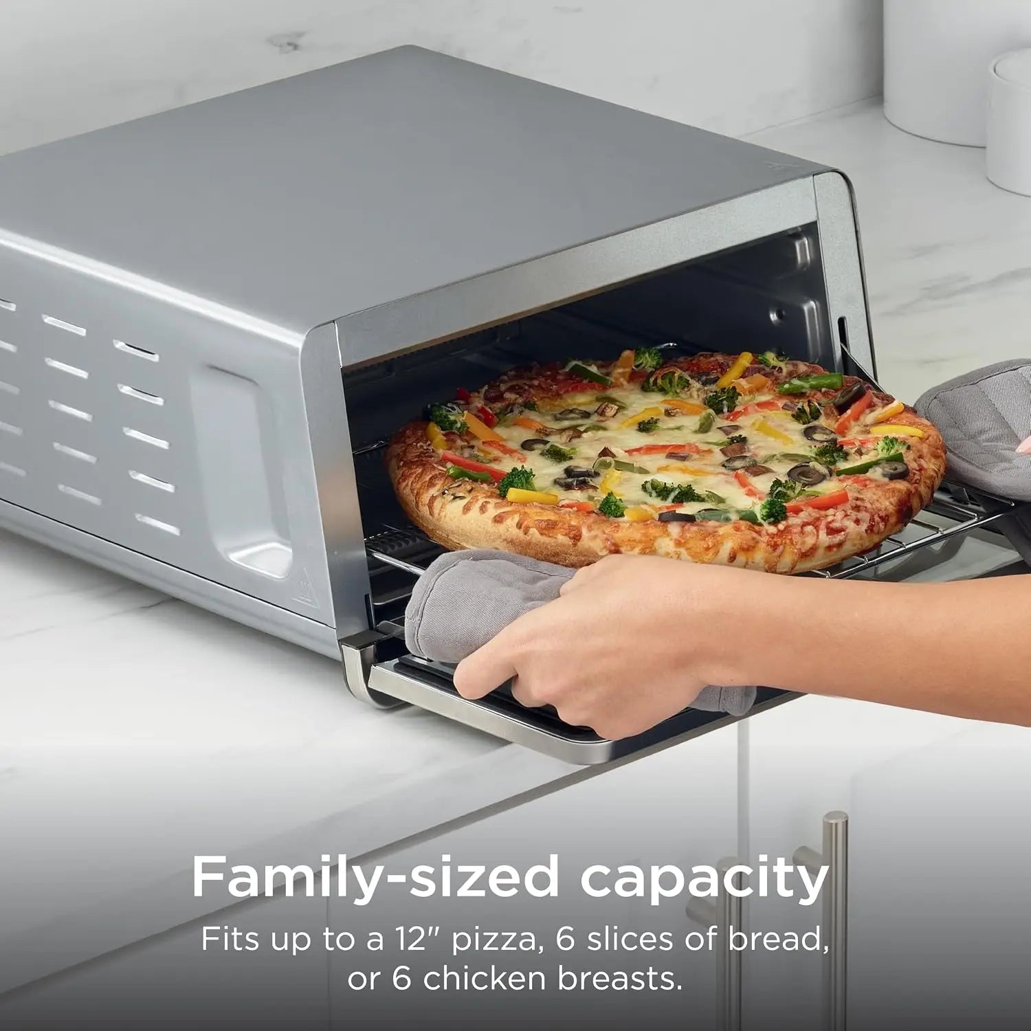 Flip Toaster Oven & Air Fryer, 8-in-1, Stainless Steel