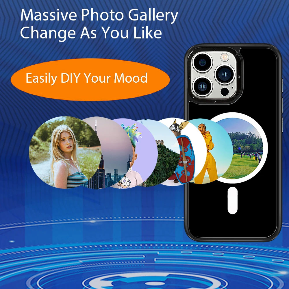 E-ink Phone Case for iPhone 16 Pro Max with MagSafe DIY Custom Display Tidesmit