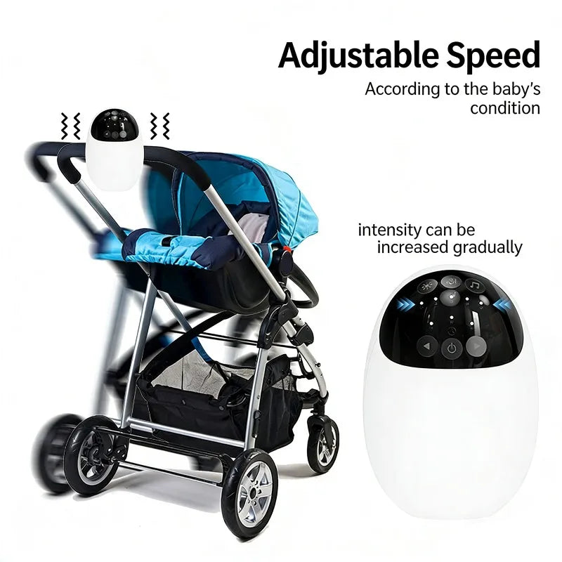 Portable Baby Stroller Rocker Baby Sleep Soothing Device Wireless Bluetooth Sleep Aid Vibrating With Soothing Music White Noise