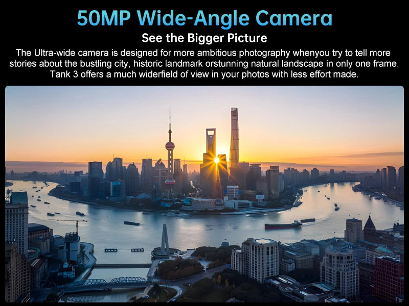 Unihertz 8849 Tank 3 by Smartphone 5G 32GB+512GB  200MP 120Hz 23800mAh 120W Charger Cell Phone Dimensity 8200 Mobile Phone - Tidesmit