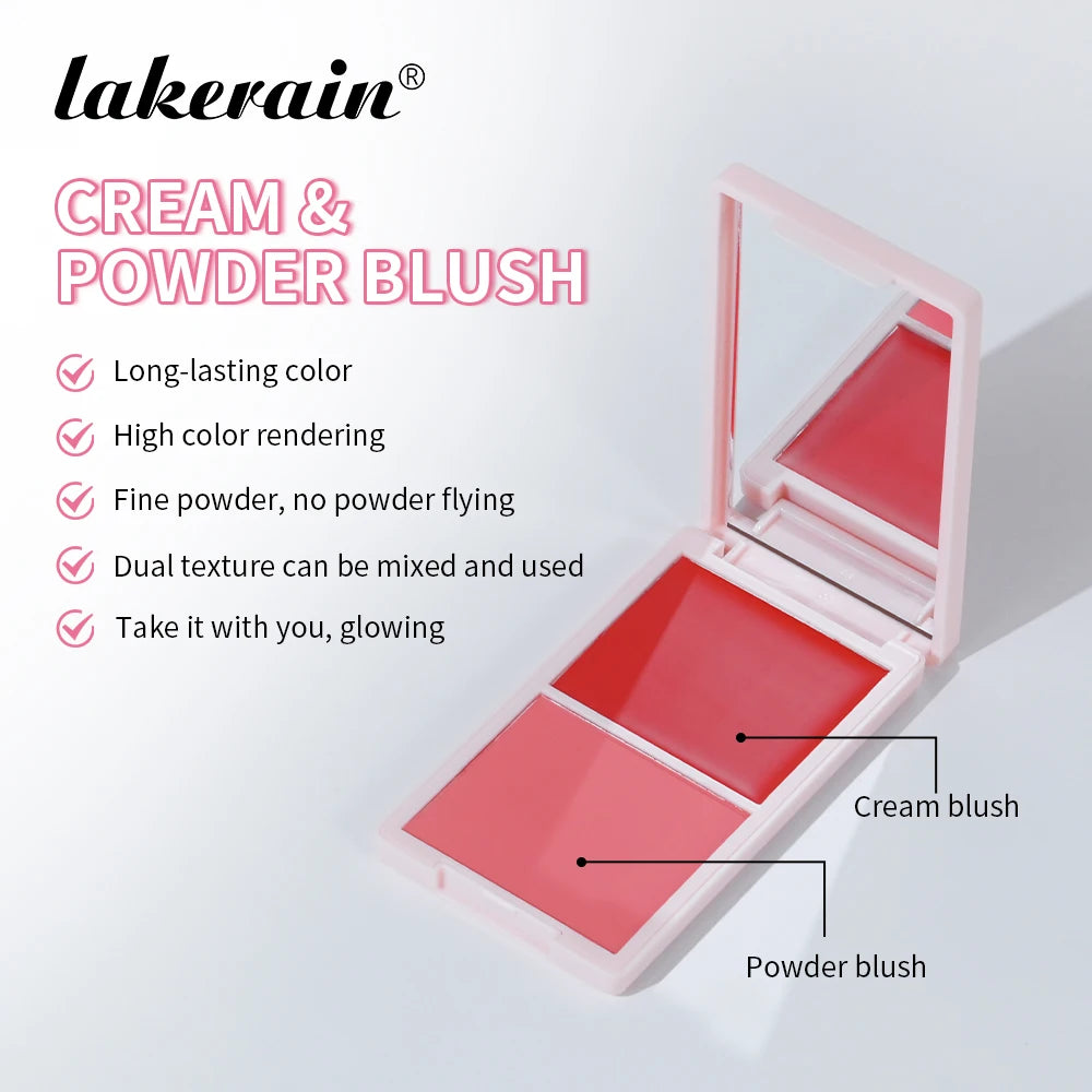 Tidesmit cream and powder blush palette shade swatch showing high pigment peach and pink makeup textures