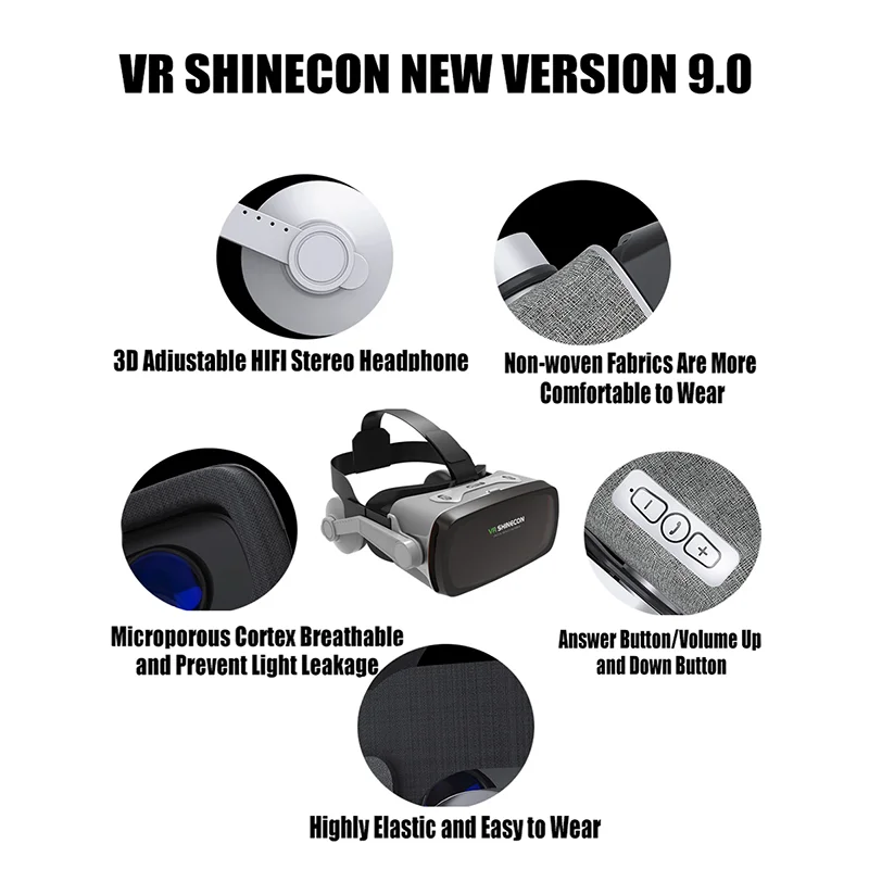 VR Headset for Smartphones | Immersive 3D Smart Glasses by Tidesmit Tidesmit