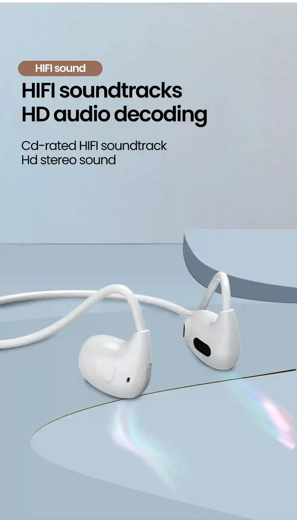 Wireless Sport Headphones: Air Conduction Earbuds for Active Training Tidesmit