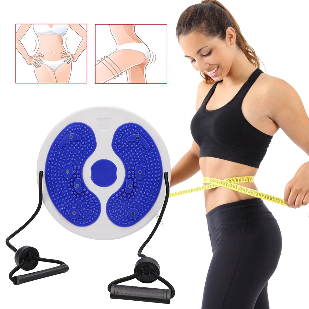 Waist Twisting Disc with Resistance Bands & Magnetic Foot Massage Body Shaping Massage Equipment Tidesmit