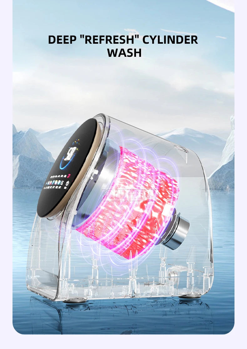 Tidesmit wall mounted mini underwear washer and dryer for compact household laundry and delicate clothes.