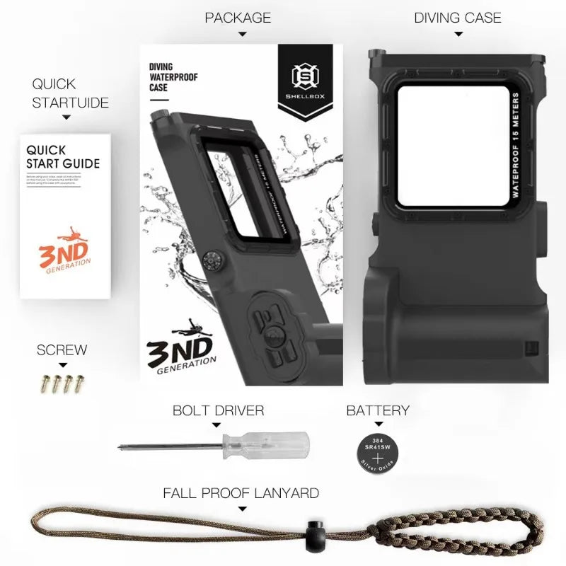 Samsung Galaxy Waterproof Diving Case with Bluetooth Remote Control Tidesmit