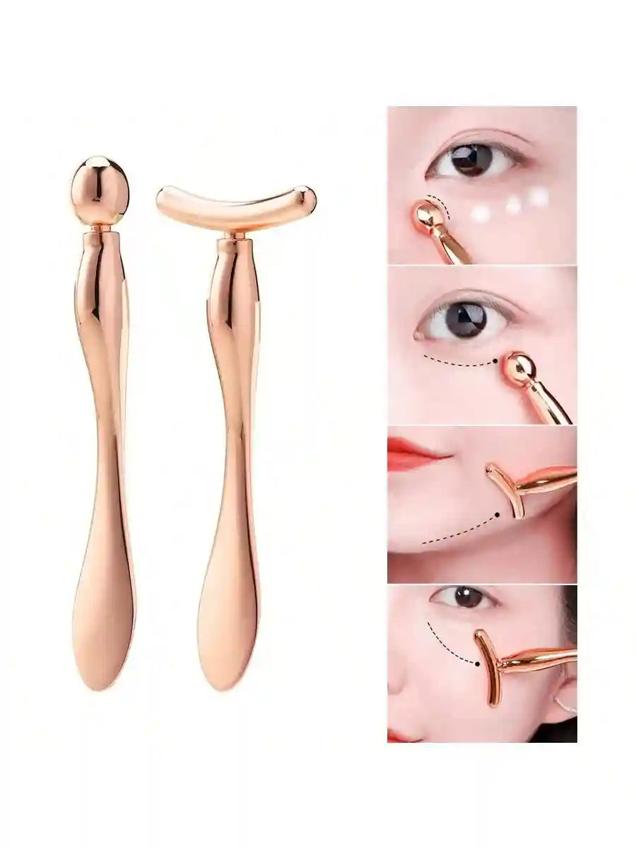 Electric Face and Eye Massager, Rose Gold Firming Wand by Tidesmit Eye Massage Instrument Tidesmit