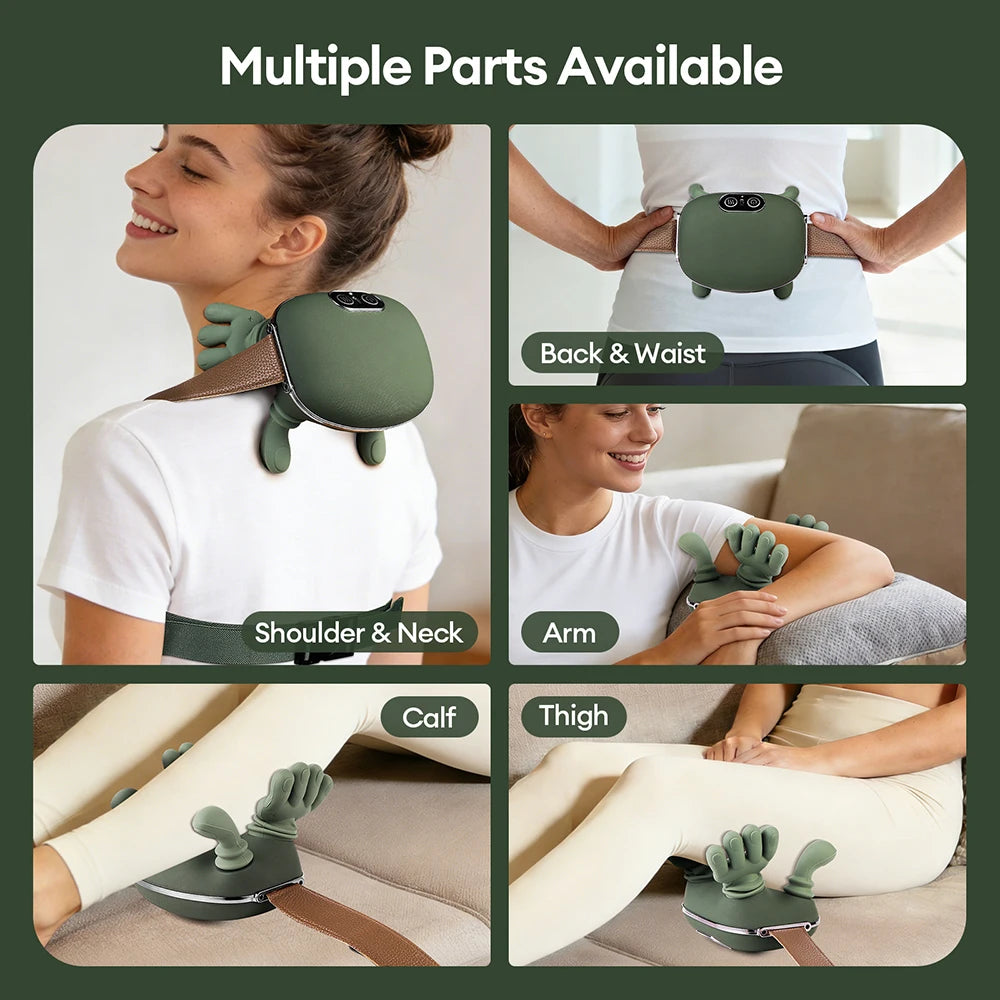 Wireless Neck and Shoulder Massager: Deep Tissue Rechargeable Relief - Green Body Shaping Massage Equipment Tidesmit
