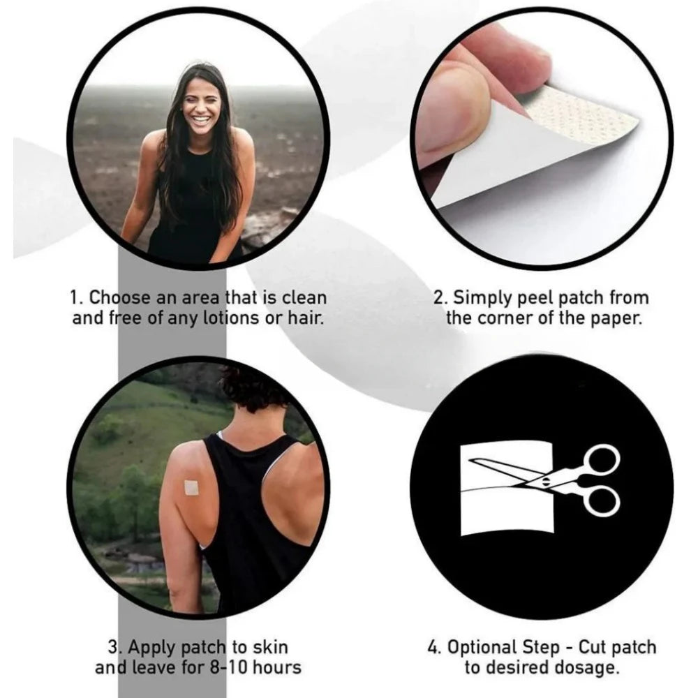 30 Patches 3 in 1 Magnesium L-Threonate Transdermal Patches with Magnesium Glycinate & Magnesium Chelate