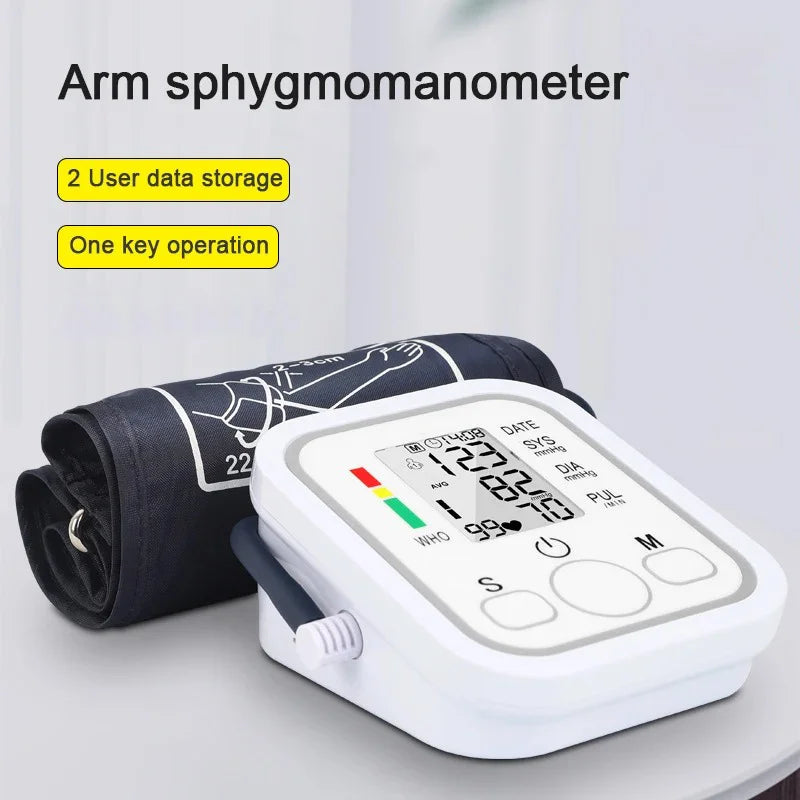 Digital Upper Arm Blood Pressure Monitor With Voice Upper Arm Sphygmomanometer