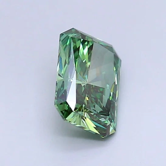 Exceptional Fancy Vivid Green Diamond 4ct Radiant Cut Loose Stone Rare Green Colored Diamond Luxury Engagement Ring Center Stone