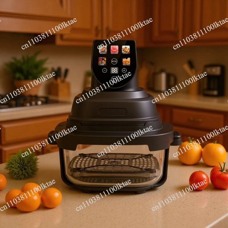 Color Screen Smart Air Fryer Air Fryer Glass Visual Fries Machine Electric Oven