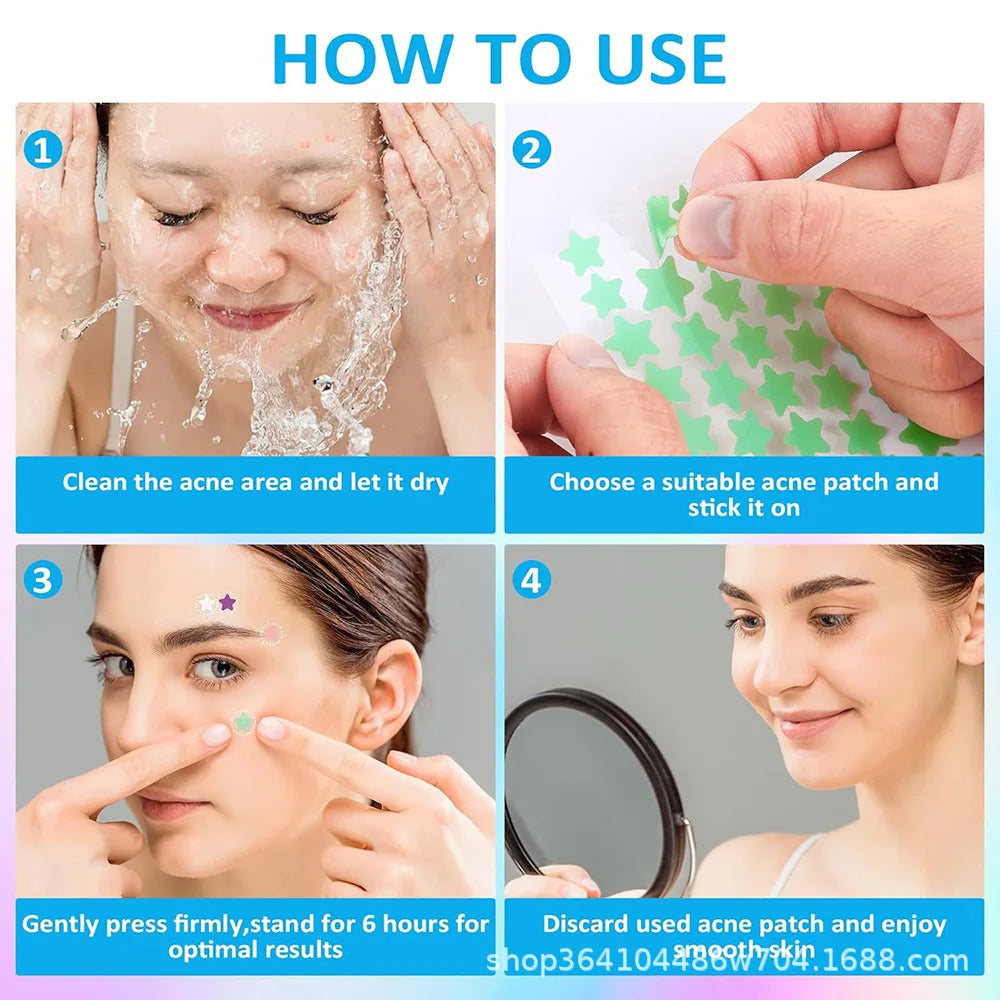 1400 Pcs Pimples Patches, Multi-color Star Acne Patches,Facial Acne Patches,Concealer Acne Patches,Ultra-thin