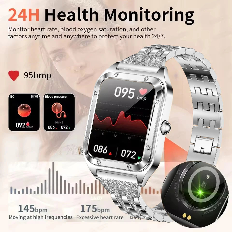 2026Ultra Thin Fashion Smart Watch For Women Screen Always Display Time Sports Bracelet Bluetooth Call 1.59" AMOLED Woman Watch