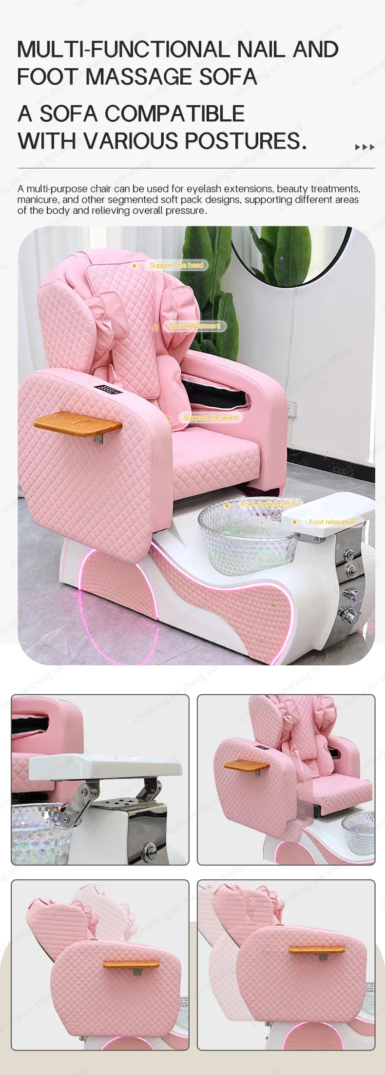 Massage Chair for Pedicure Spa - Automatic Reclining Electric Massager Massage Chairs Tidesmit