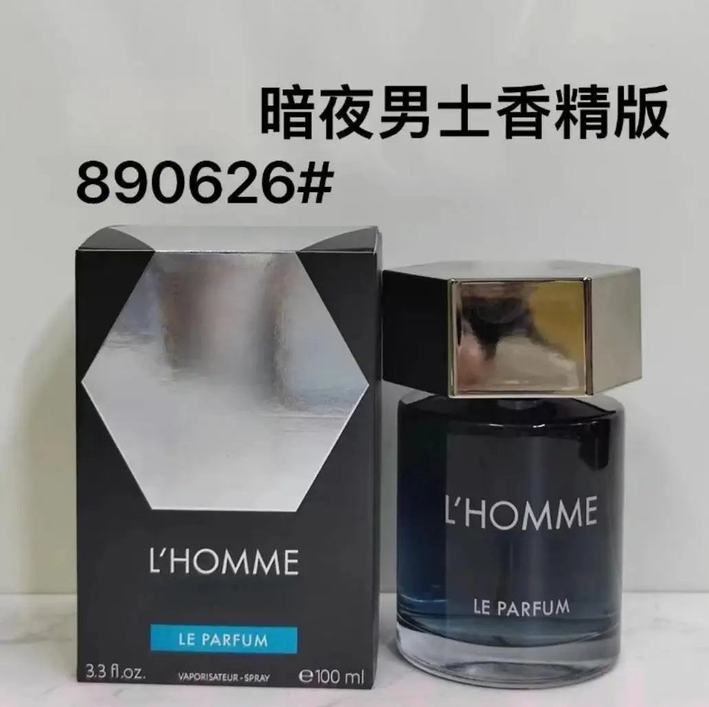 L’Homme Le Parfum 100ml: Long-lasting oriental woody floral unisex fragrance in a sleek cylindrical bottle.