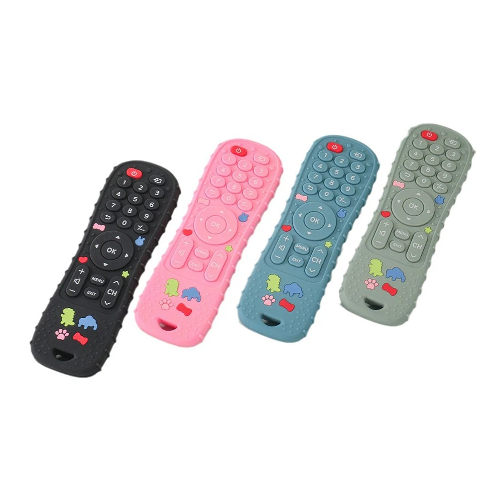 Soft Silicone Teether in Remote Control Shape Ideal Soft Teething Toy for Babies Perfect Children's Holiday Gift