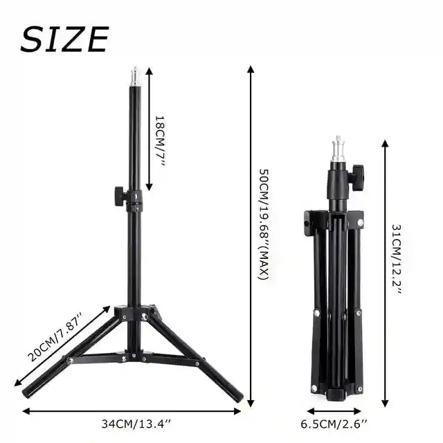 LED Ring Light with Tripod - Dimmable 33cm Content Creation Lamp Tidesmit