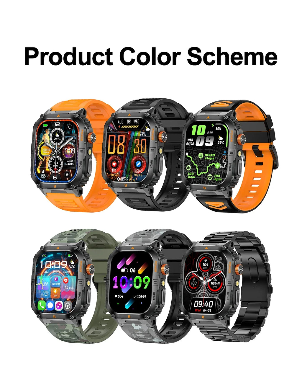 Hot Sell Gifts 2026 New Military SmartWatch Men Outdoor Sports IP68 Waterproof  LED Bluetooth Call Health Monitoring Men Women